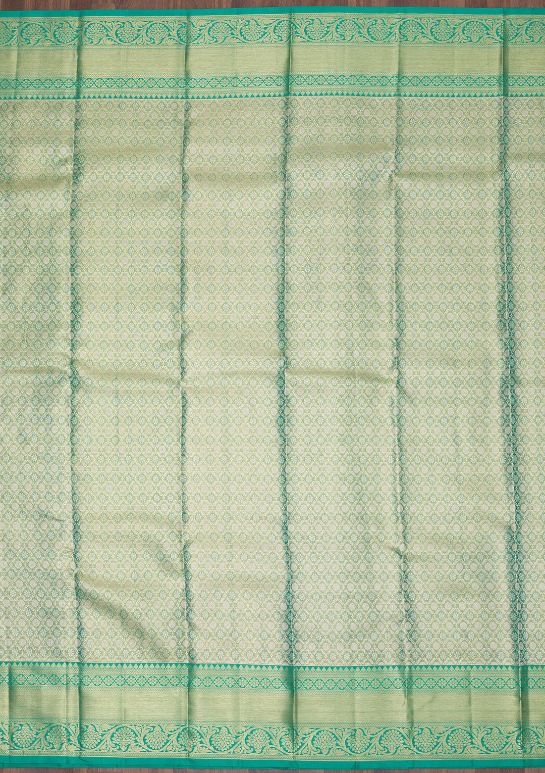 Rama Green Zariwork Pure Silk Saree