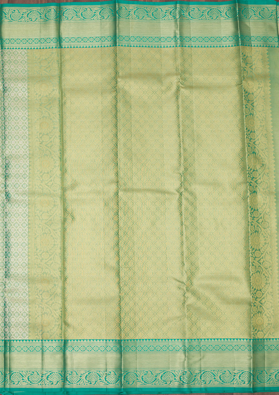 Rama Green Zariwork Pure Silk Saree