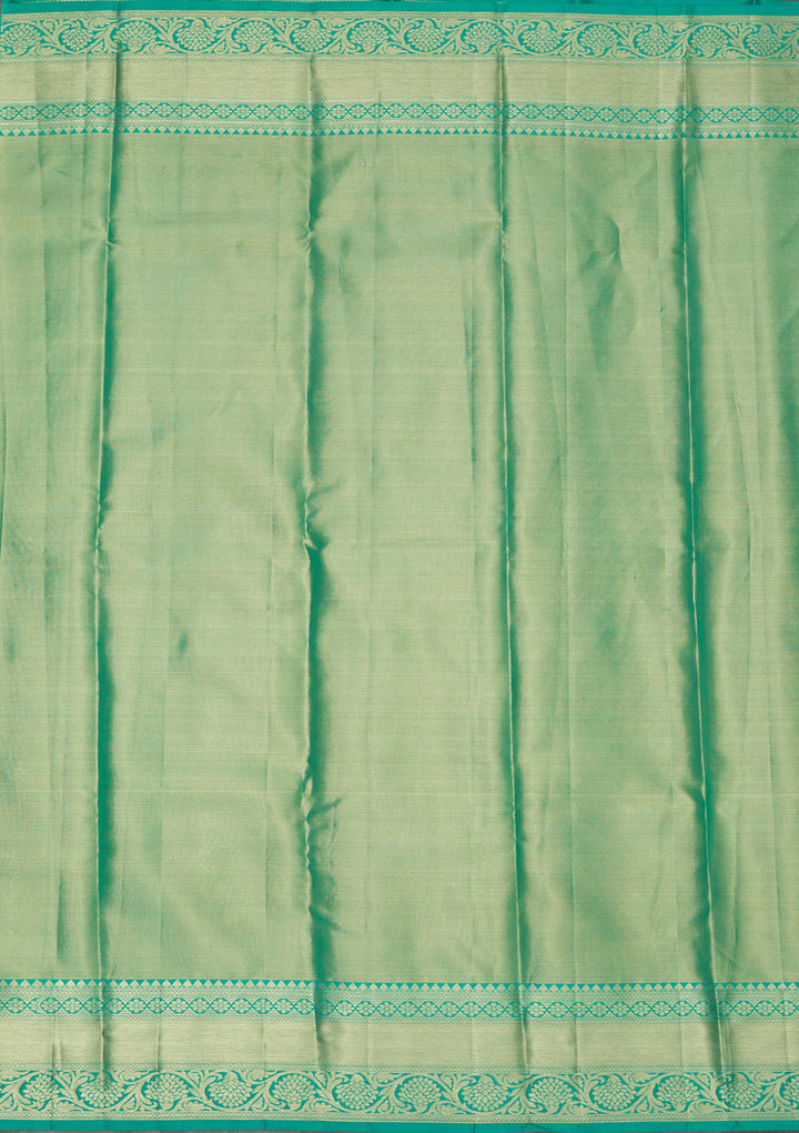 Rama Green Zariwork Pure Silk Saree