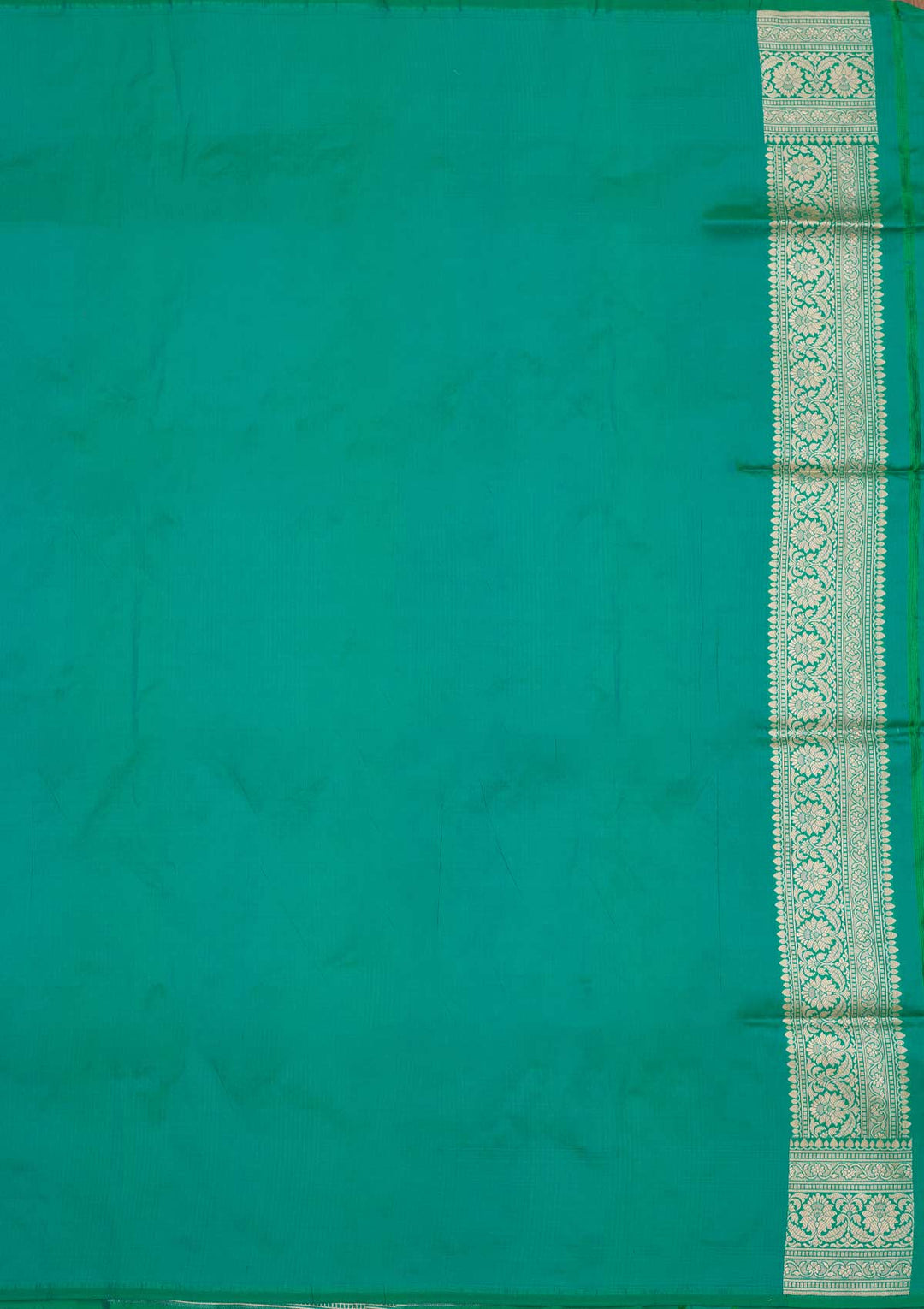 Rama Green Zariwork Pure Silk Saree
