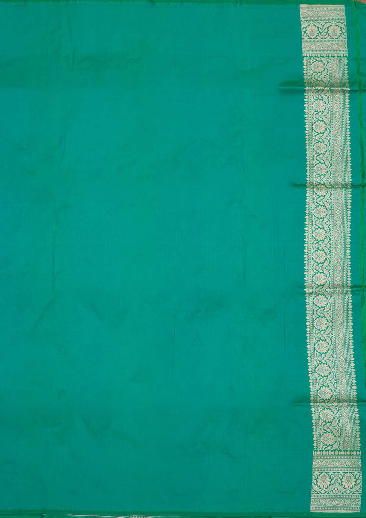 Rama Green Zariwork Pure Silk Saree