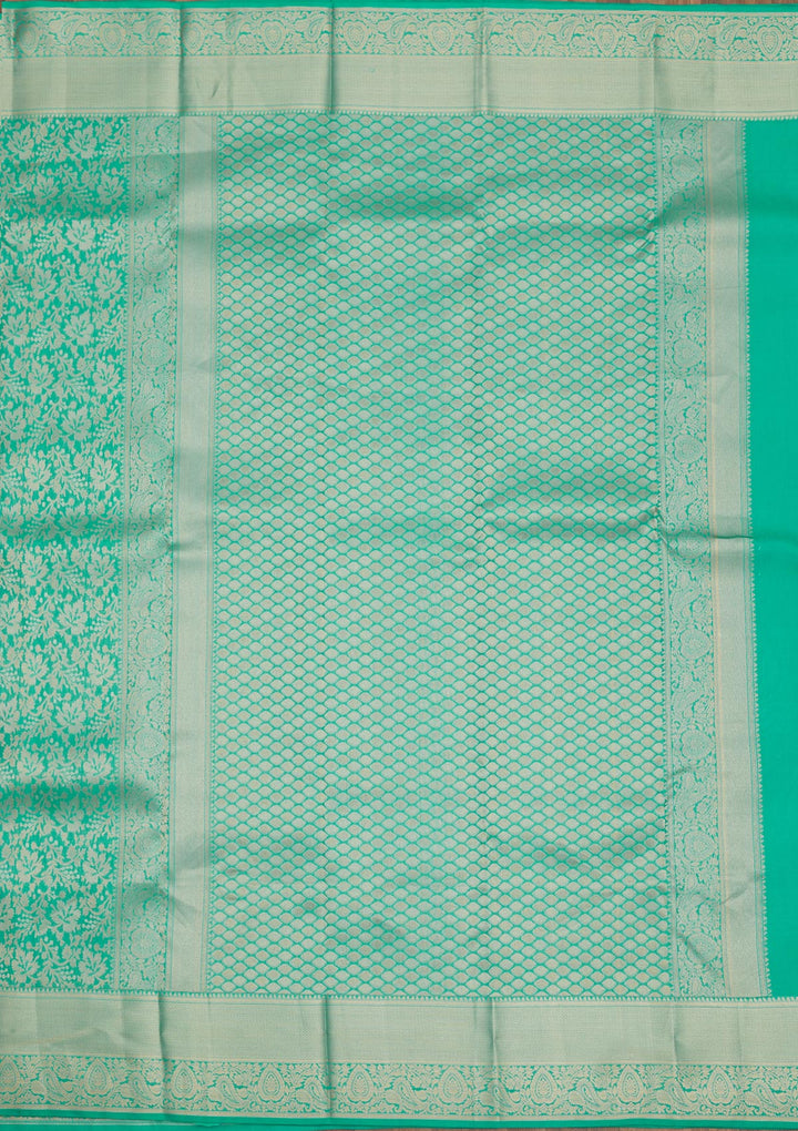 Rama Green Zariwork Pure Silk Saree