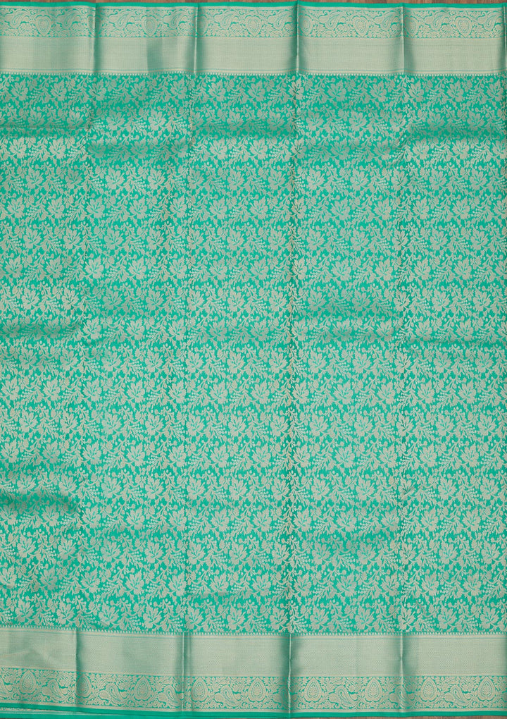 Rama Green Zariwork Pure Silk Saree