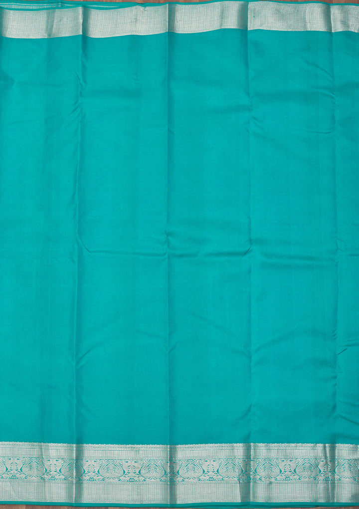 Rama Green Zariwork Pure Silk Saree