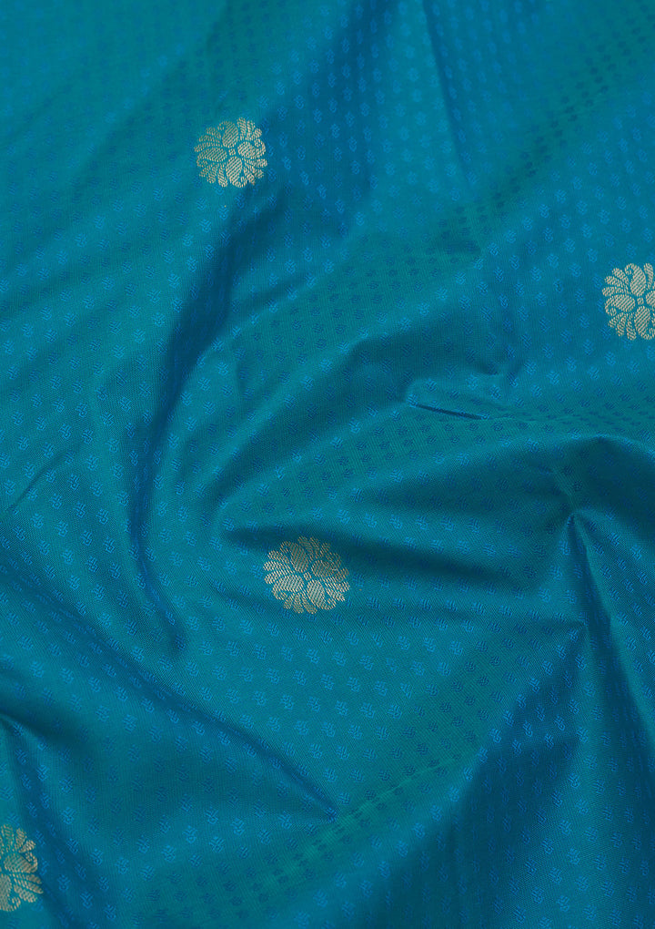 Rama Green Zariwork Pure Silk Saree