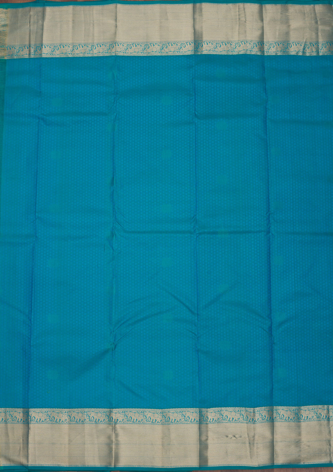 Rama Green Zariwork Pure Silk Saree