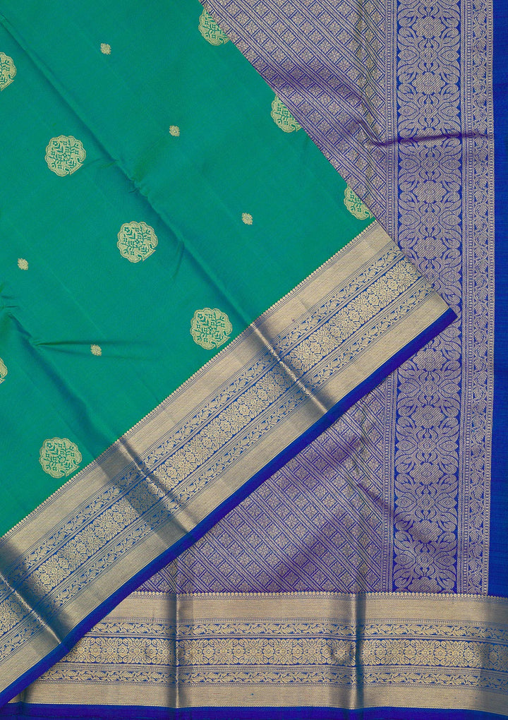 Rama Green Zariwork Pure Silk Saree