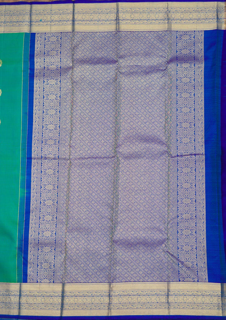 Rama Green Zariwork Pure Silk Saree