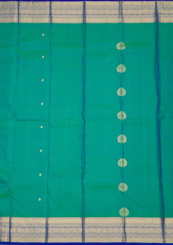 Rama Green Zariwork Pure Silk Saree