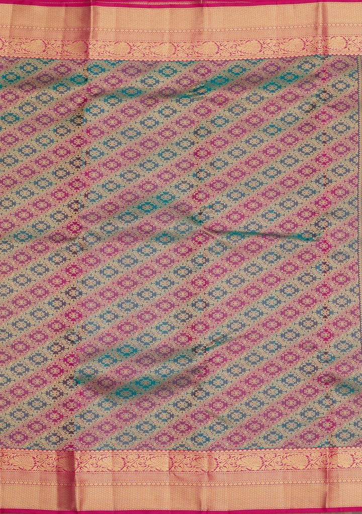 Rama Green Zariwork Pure Silk Saree