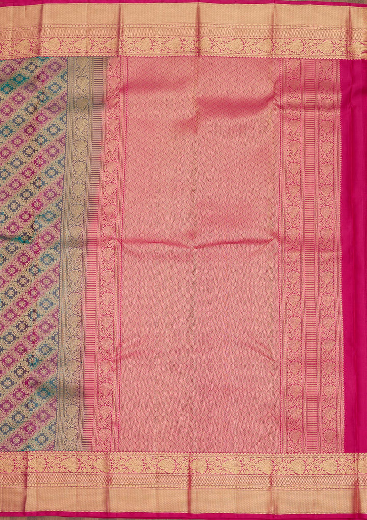 Rama Green Zariwork Pure Silk Saree