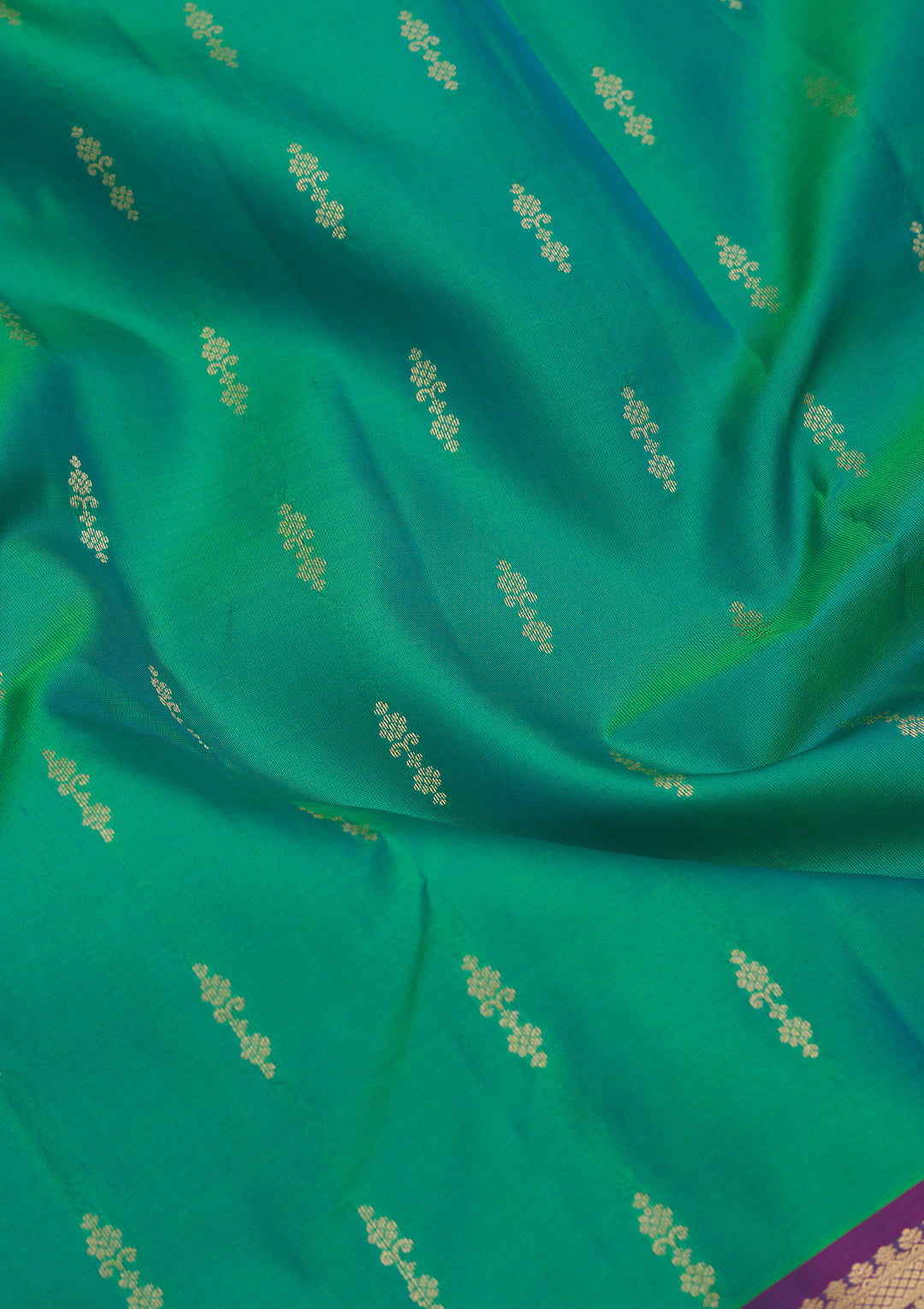 Rama Green Zariwork Pure Silk Saree