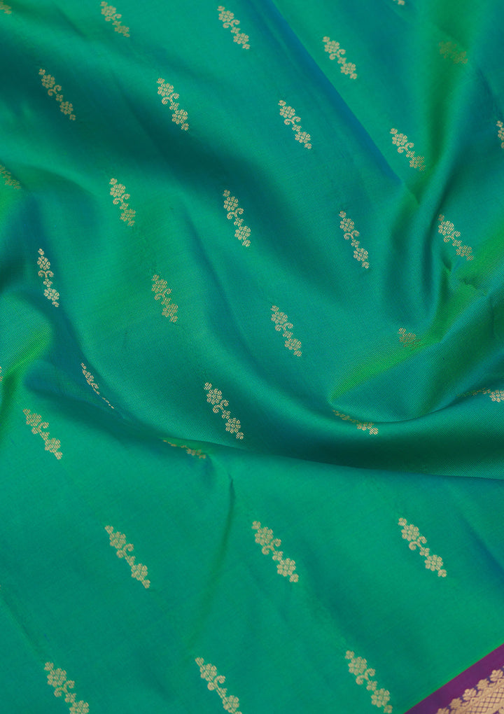 Rama Green Zariwork Pure Silk Saree