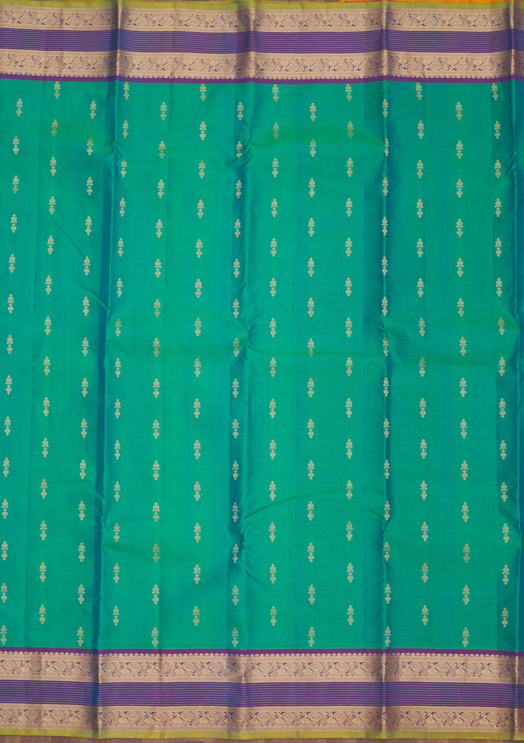 Rama Green Zariwork Pure Silk Saree