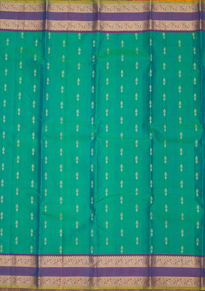 Rama Green Zariwork Pure Silk Saree