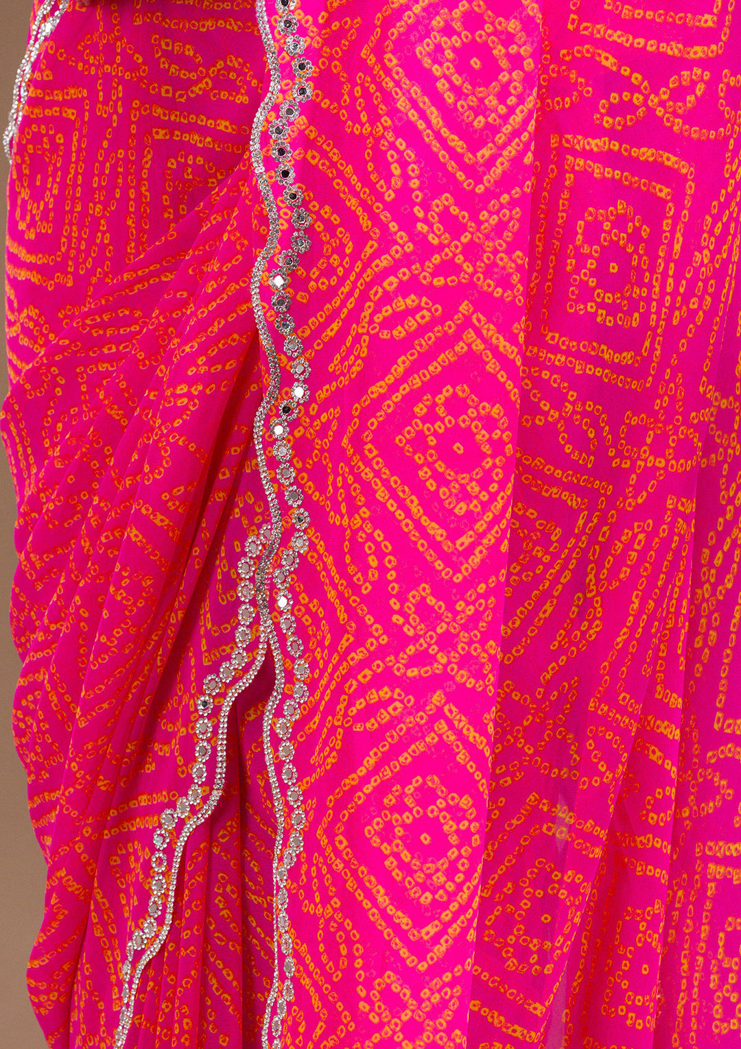 Rani Pink Stonework Georgette Saree