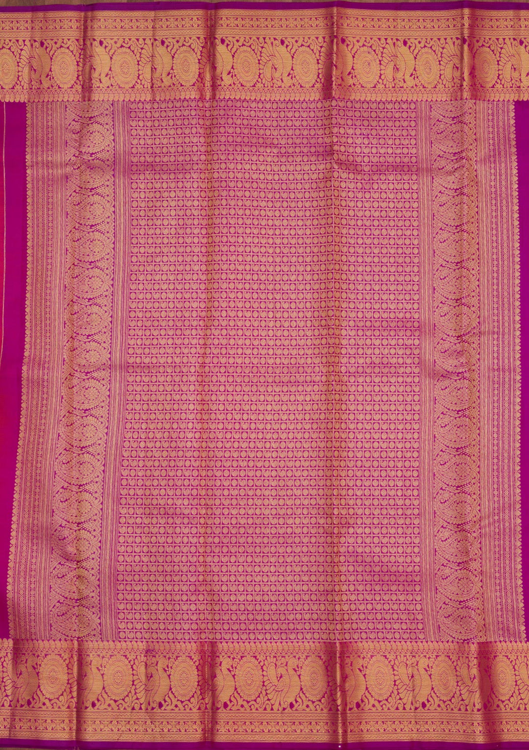 Rani Pink Zariwork Pure Silk Saree