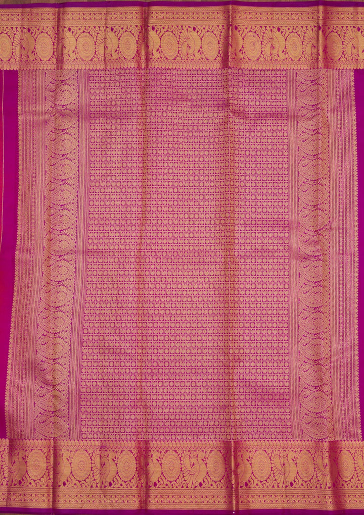 Rani Pink Zariwork Pure Silk Saree