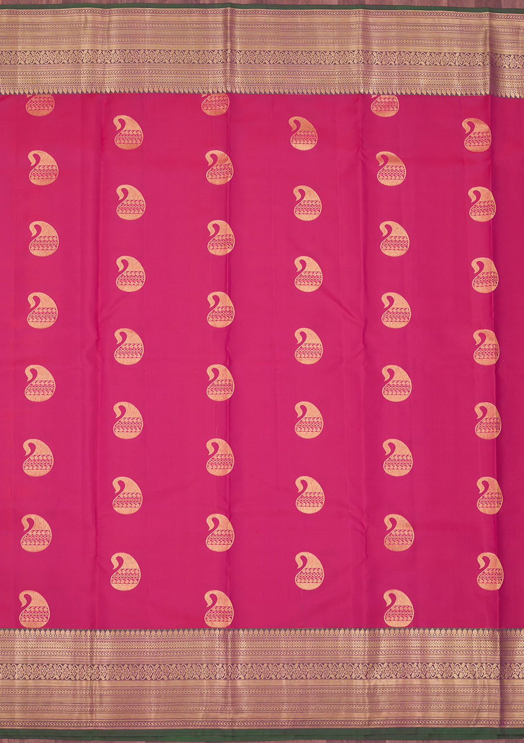 Rani Pink Zariwork Pure Silk Saree