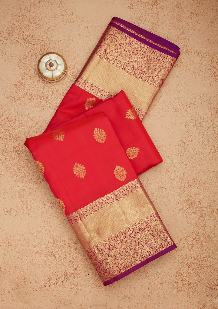 Rani Pink Zariwork Pure Silk Saree