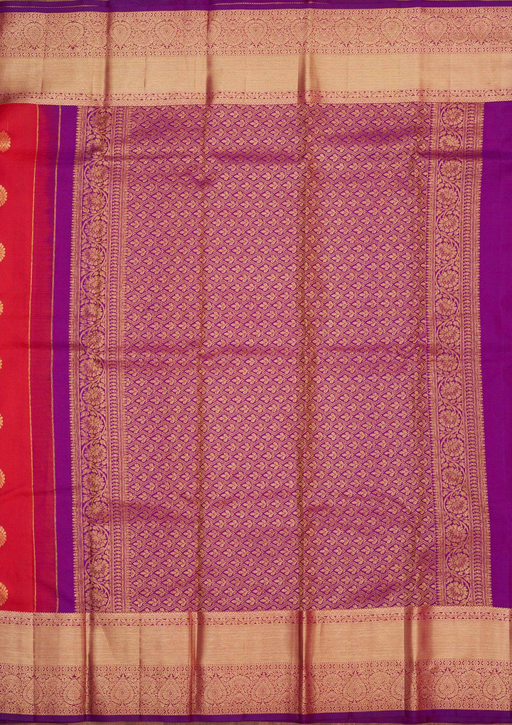 Rani Pink Zariwork Pure Silk Saree