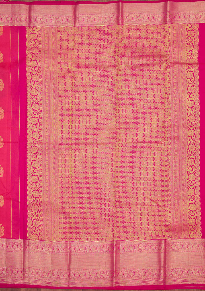 Rani Pink Zariwork Pure Silk Saree