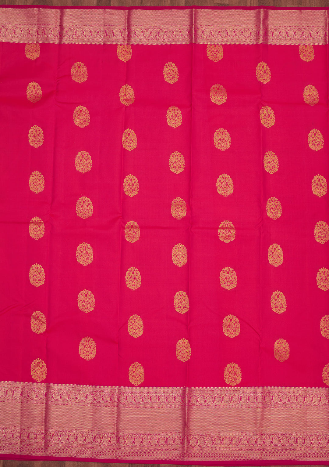 Rani Pink Zariwork Pure Silk Saree