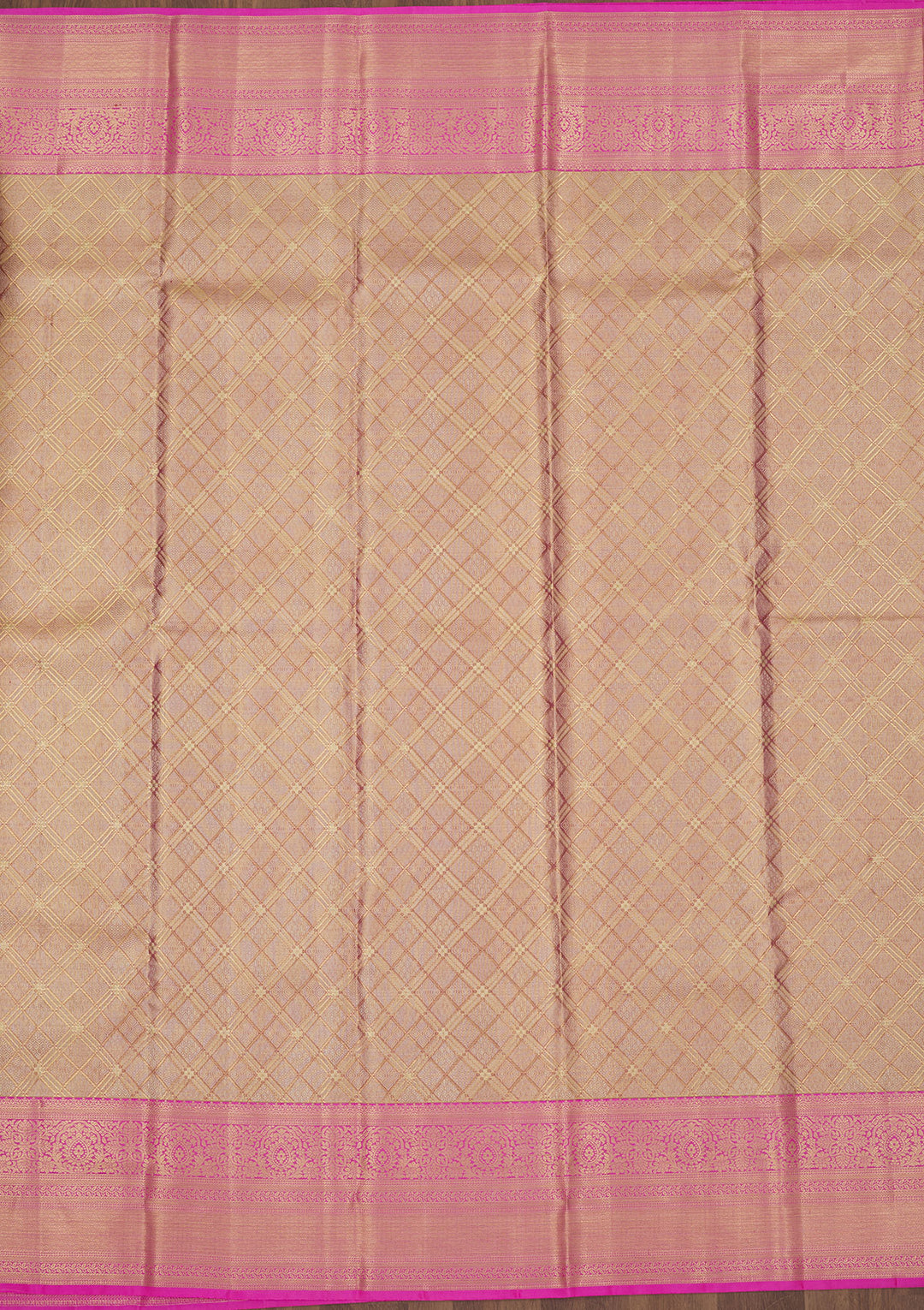 Rani Pink Zariwork Pure Silk Saree
