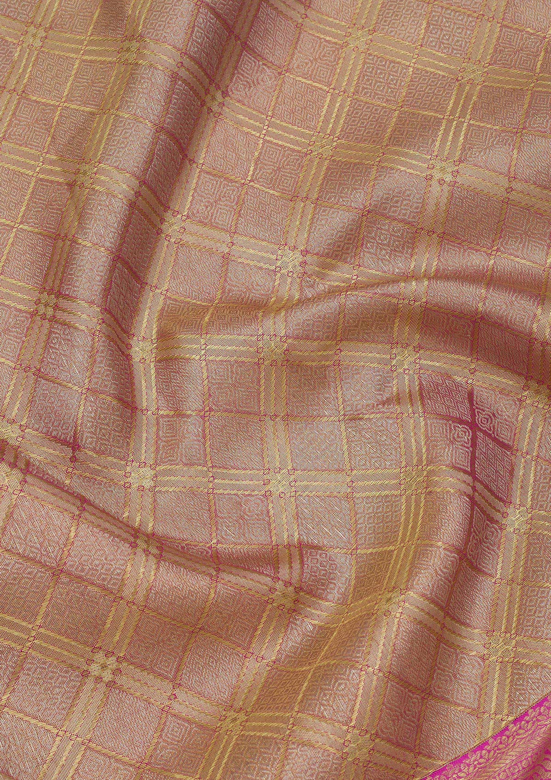 Rani Pink Zariwork Pure Silk Saree