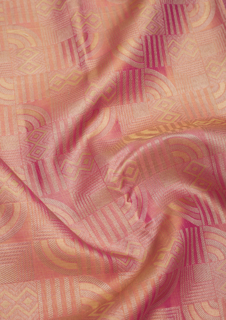 Rani Pink Zariwork Pure Silk Saree
