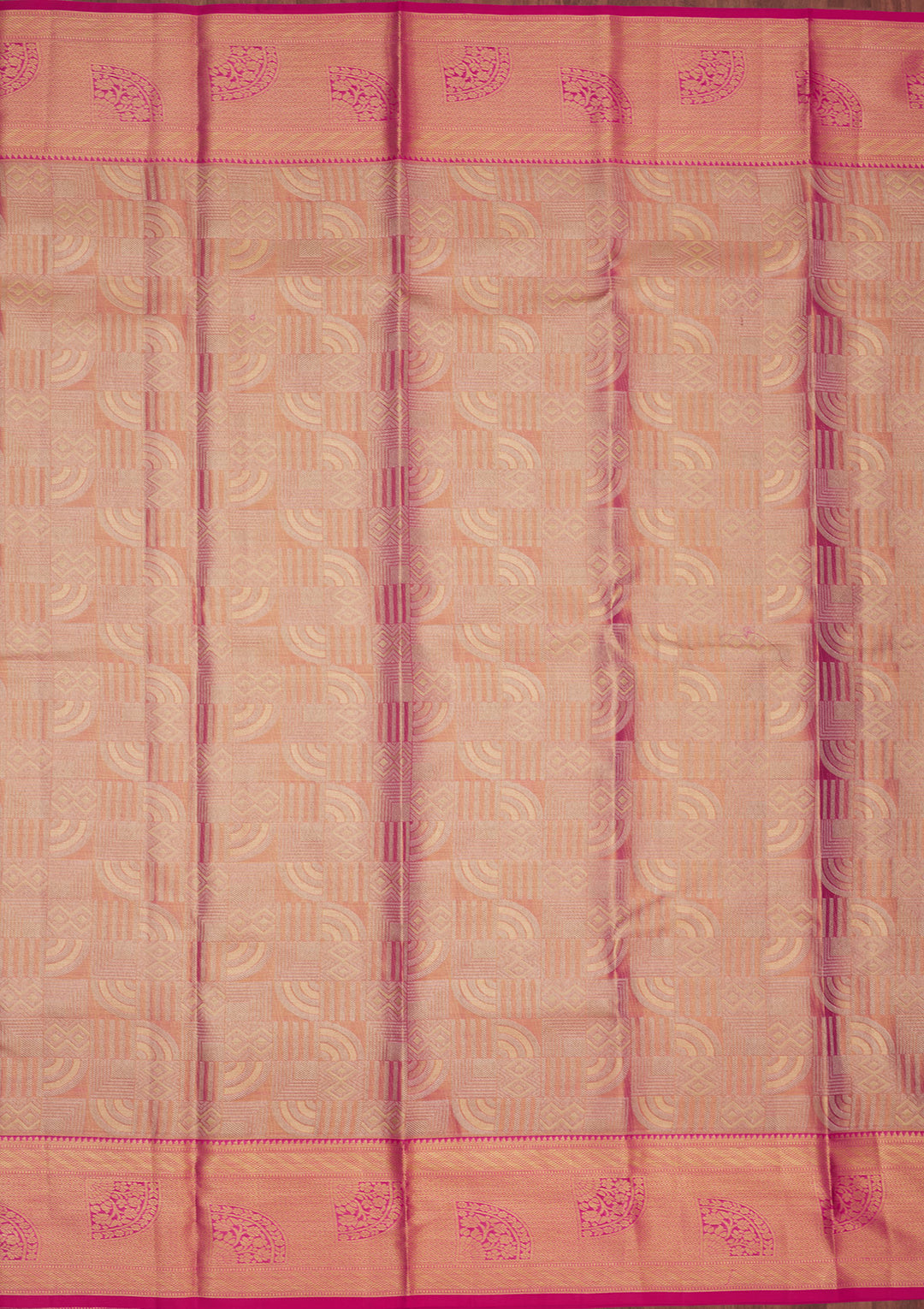 Rani Pink Zariwork Pure Silk Saree