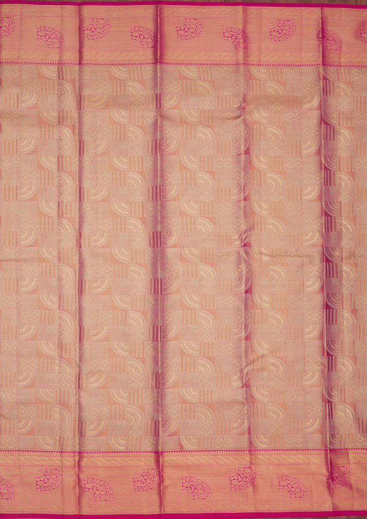 Rani Pink Zariwork Pure Silk Saree
