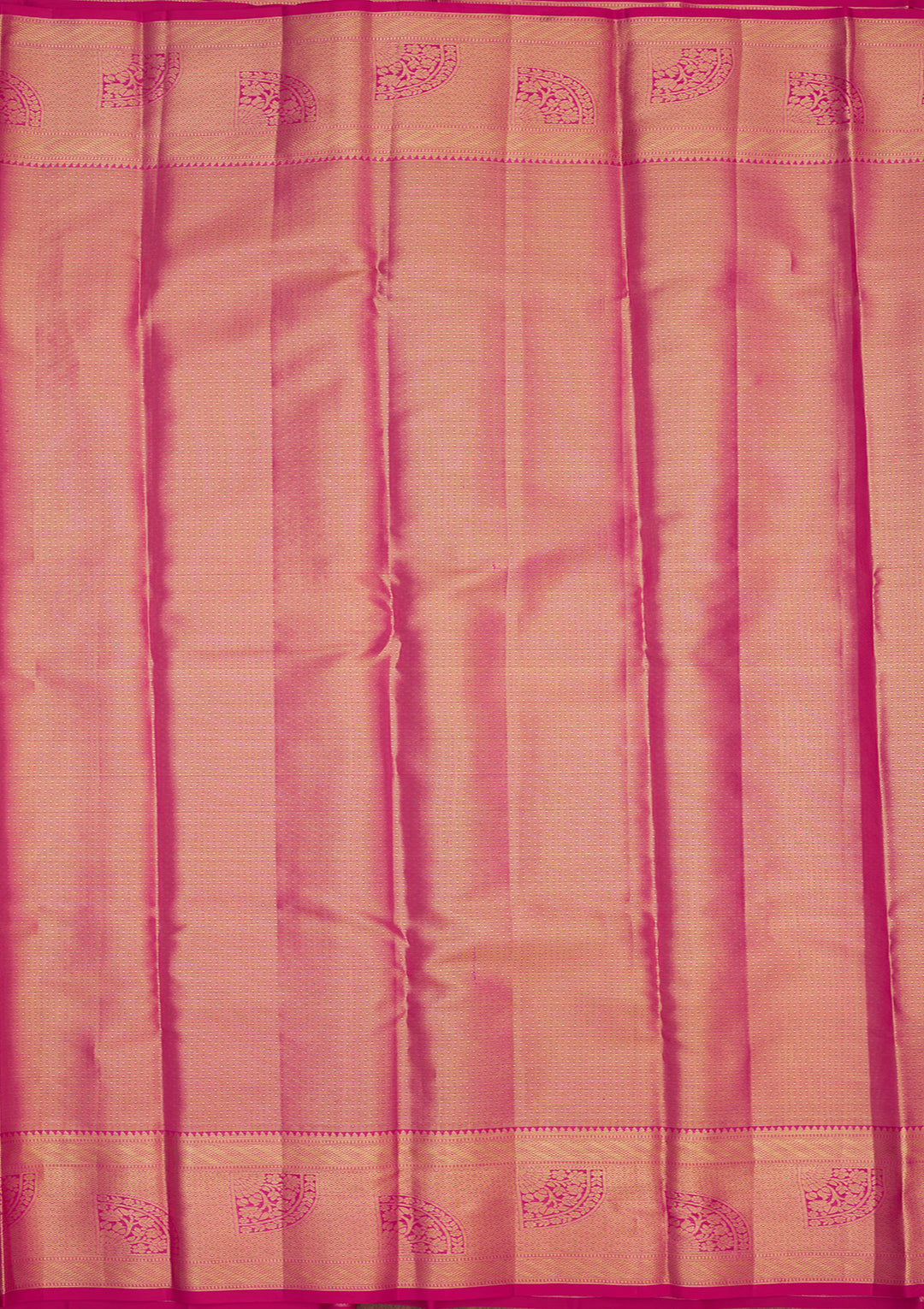 Rani Pink Zariwork Pure Silk Saree