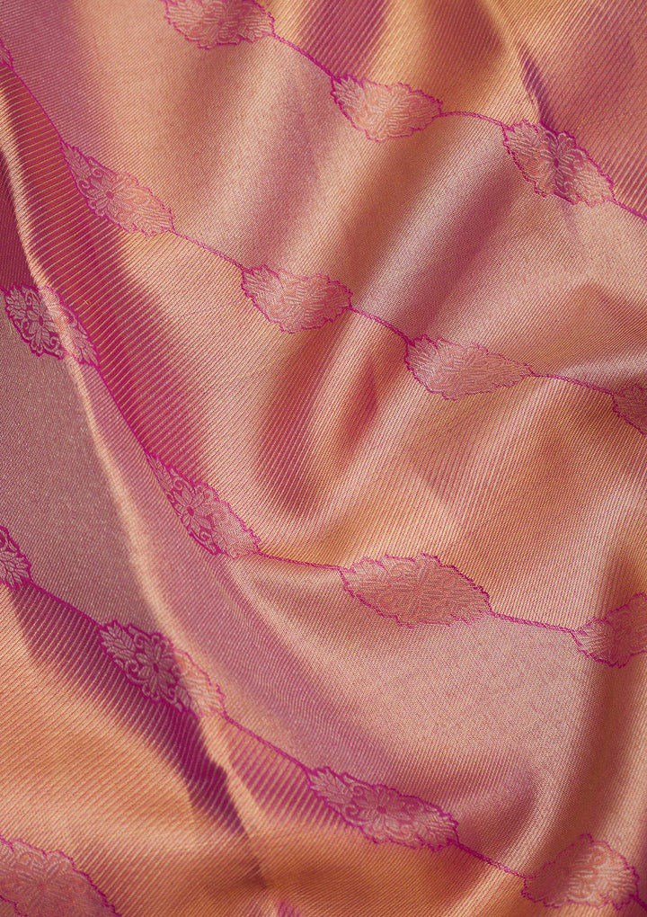 Rani Pink Zariwork Pure Silk Saree