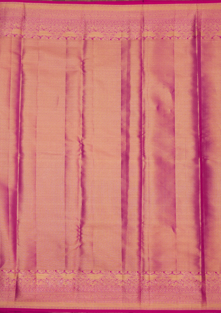 Rani Pink Zariwork Pure Silk Saree