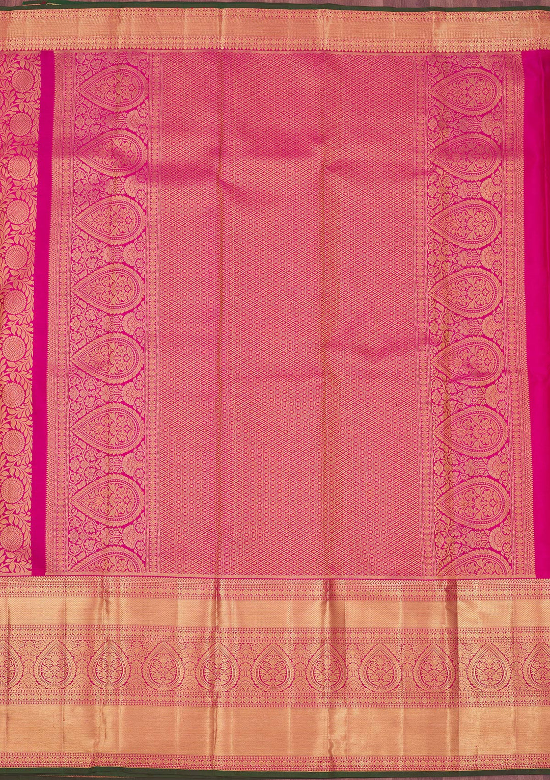 Rani Pink Zariwork Pure Silk Saree