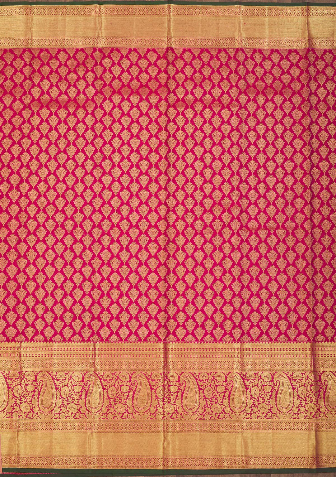 Rani Pink Zariwork Pure Silk Saree
