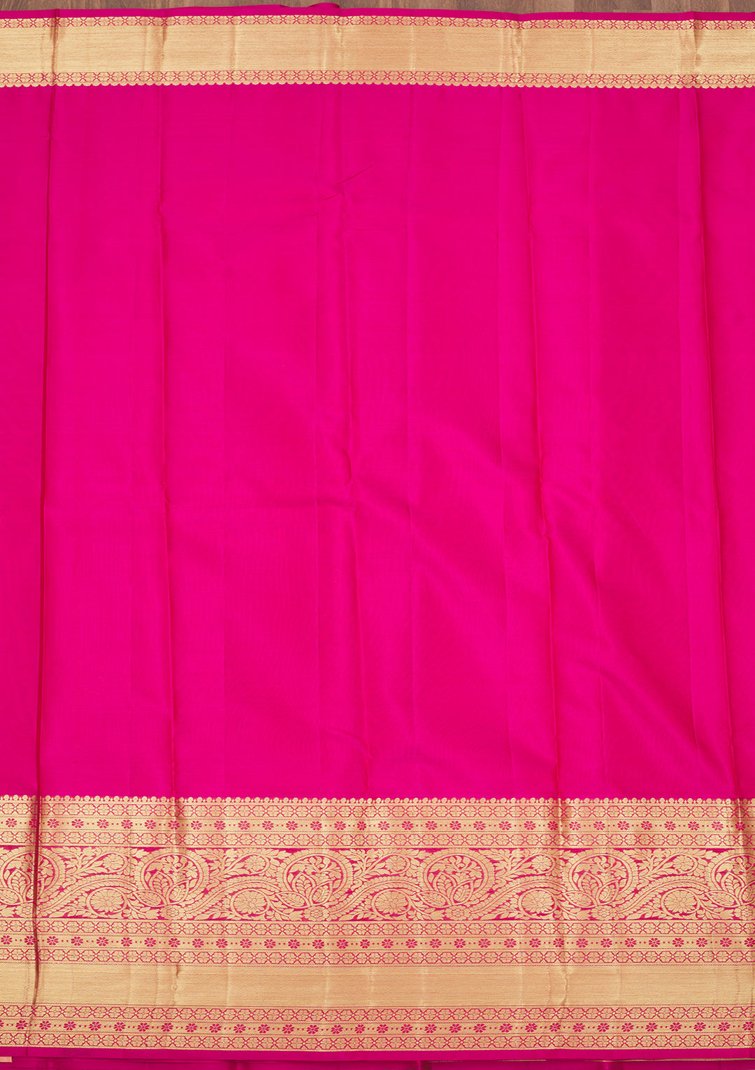 Rani Pink Zariwork Pure Silk Saree