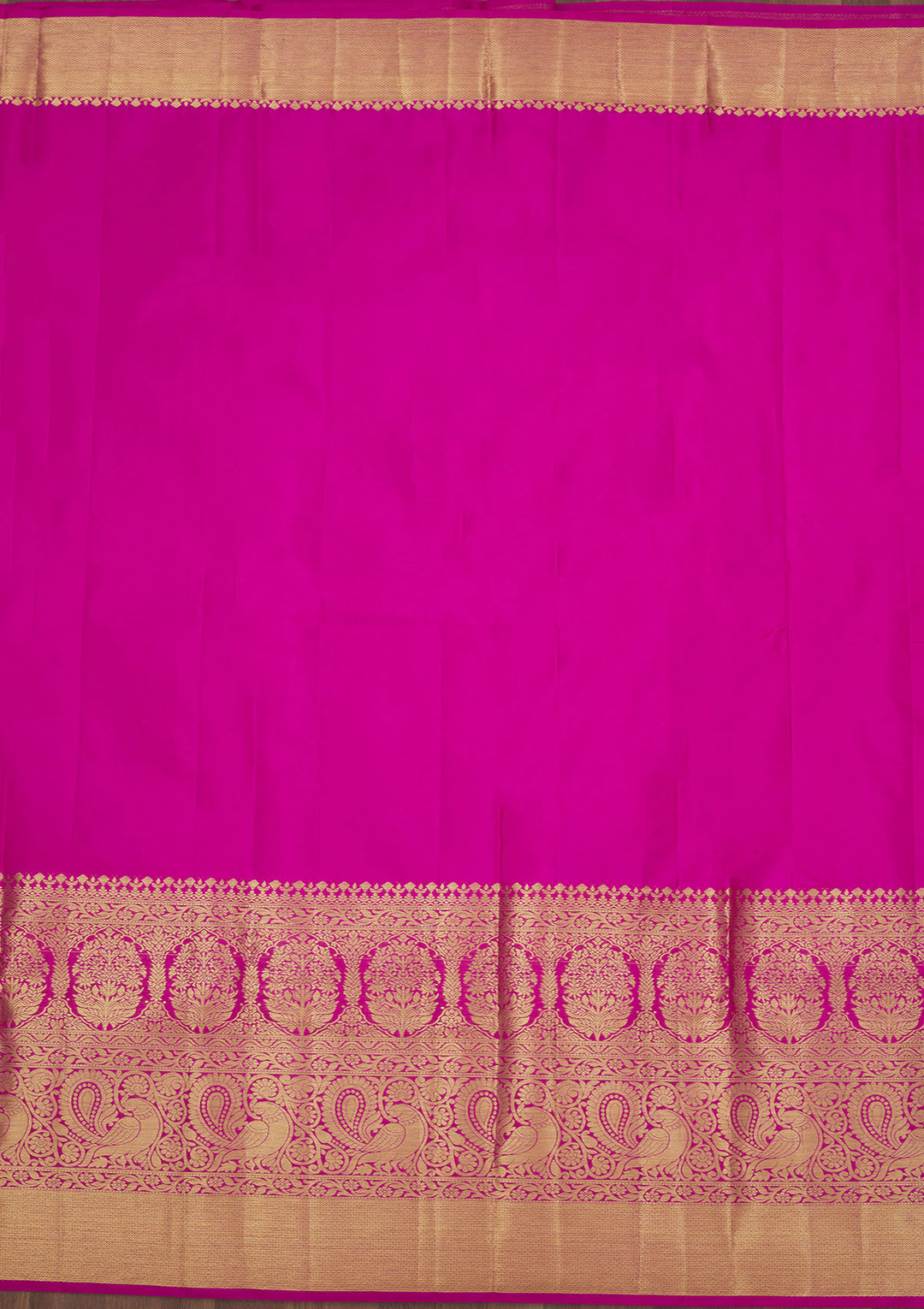 Rani Pink Zariwork Pure Silk Saree
