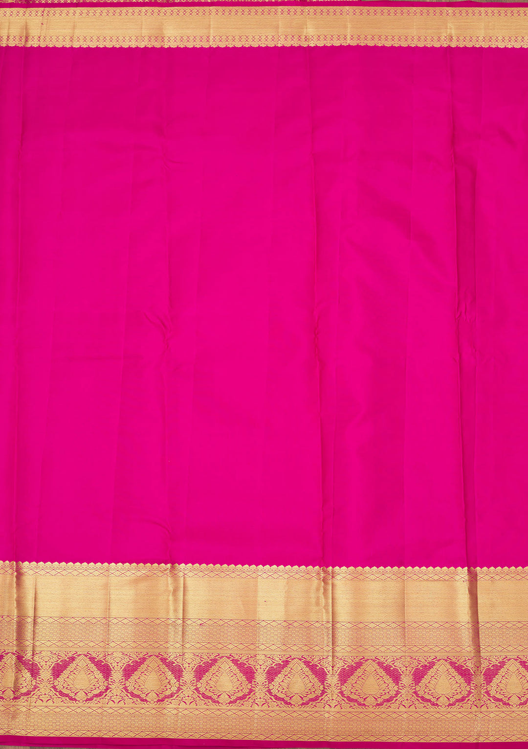 Rani Pink Zariwork Pure Silk Saree