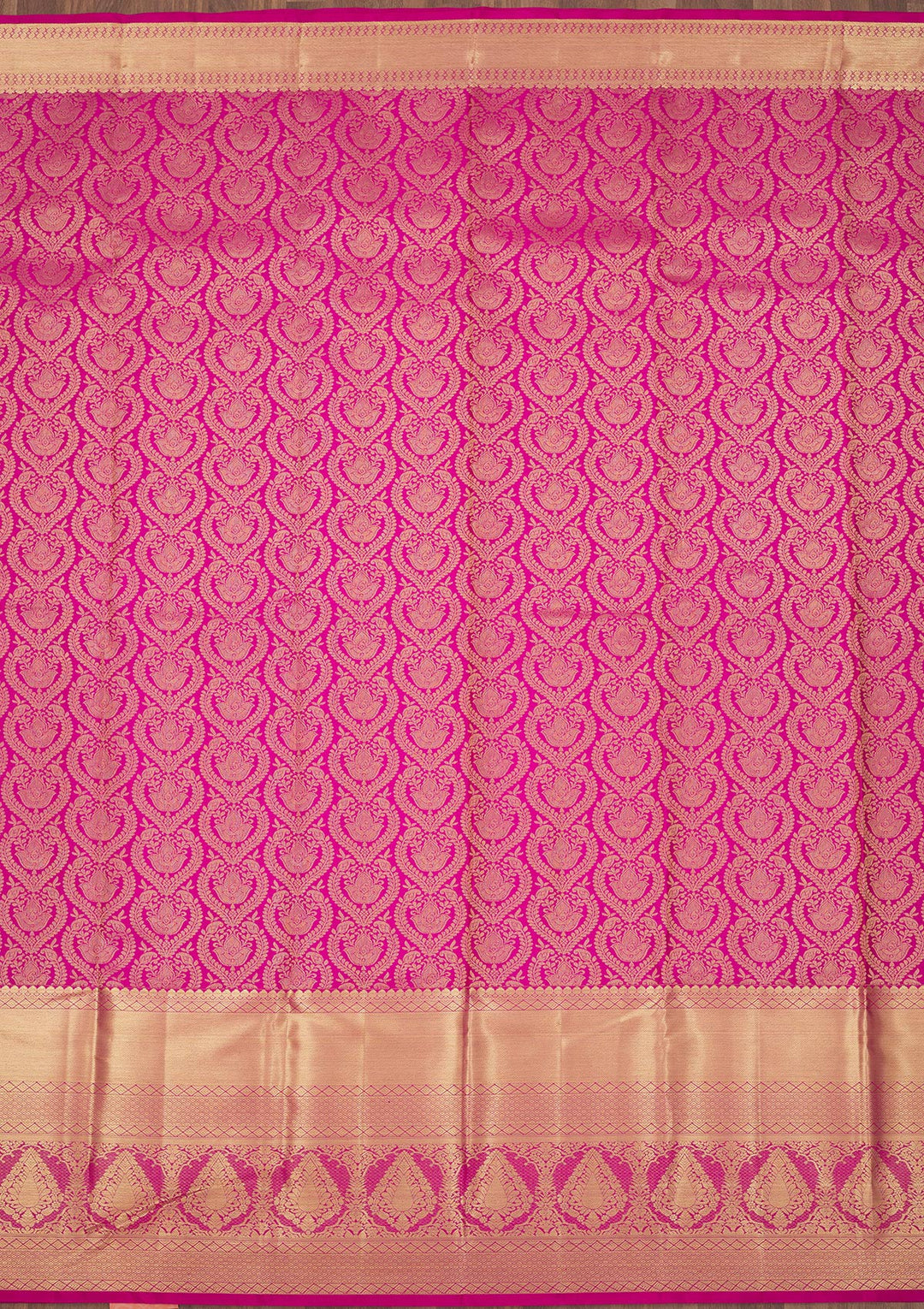 Rani Pink Zariwork Pure Silk Saree
