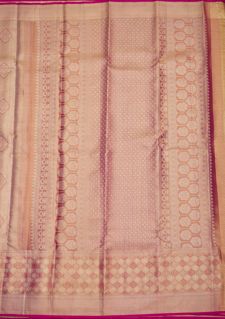 Rani Pink Zariwork Pure Silk Saree