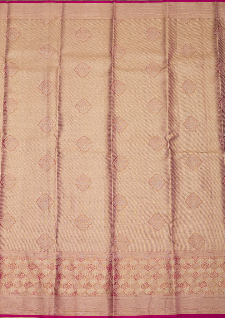 Rani Pink Zariwork Pure Silk Saree