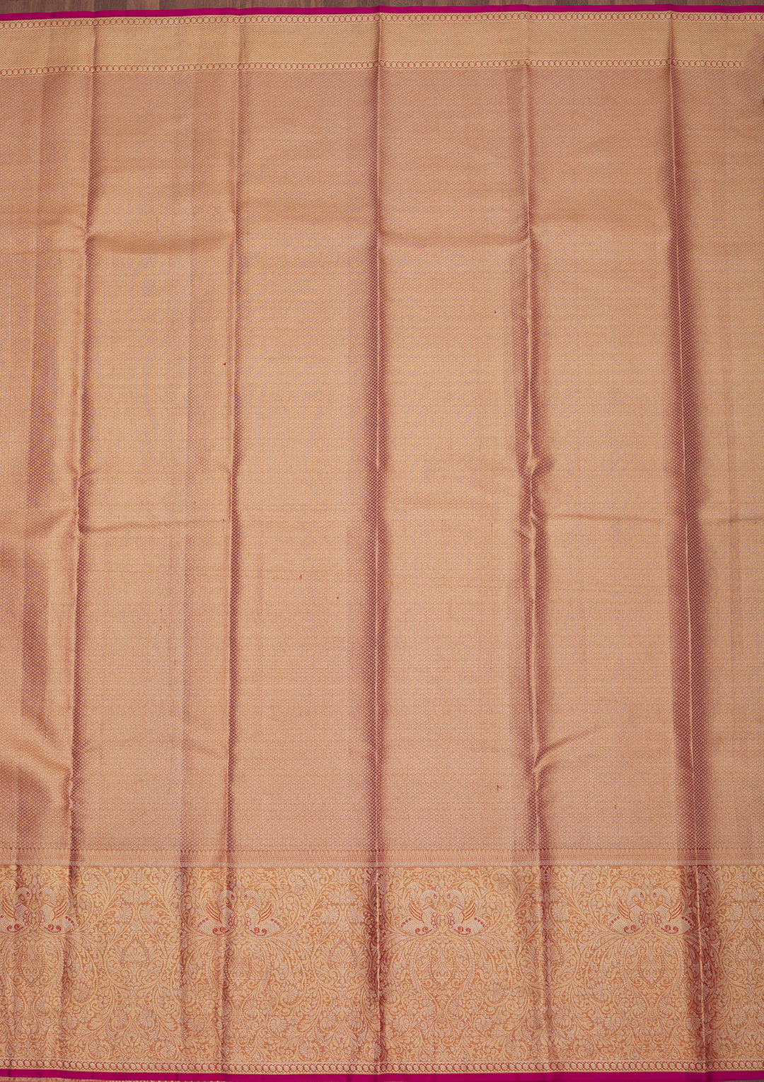 Rani Pink Zariwork Pure Silk Saree