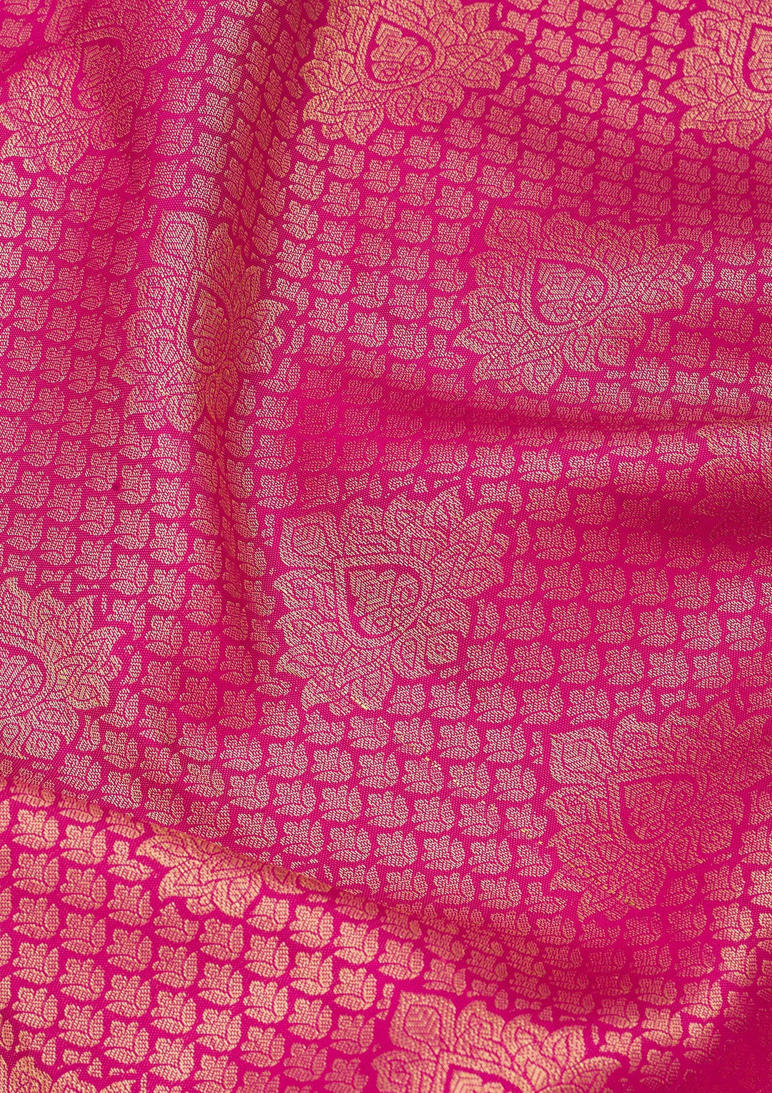 Rani Pink Zariwork Pure Silk Saree