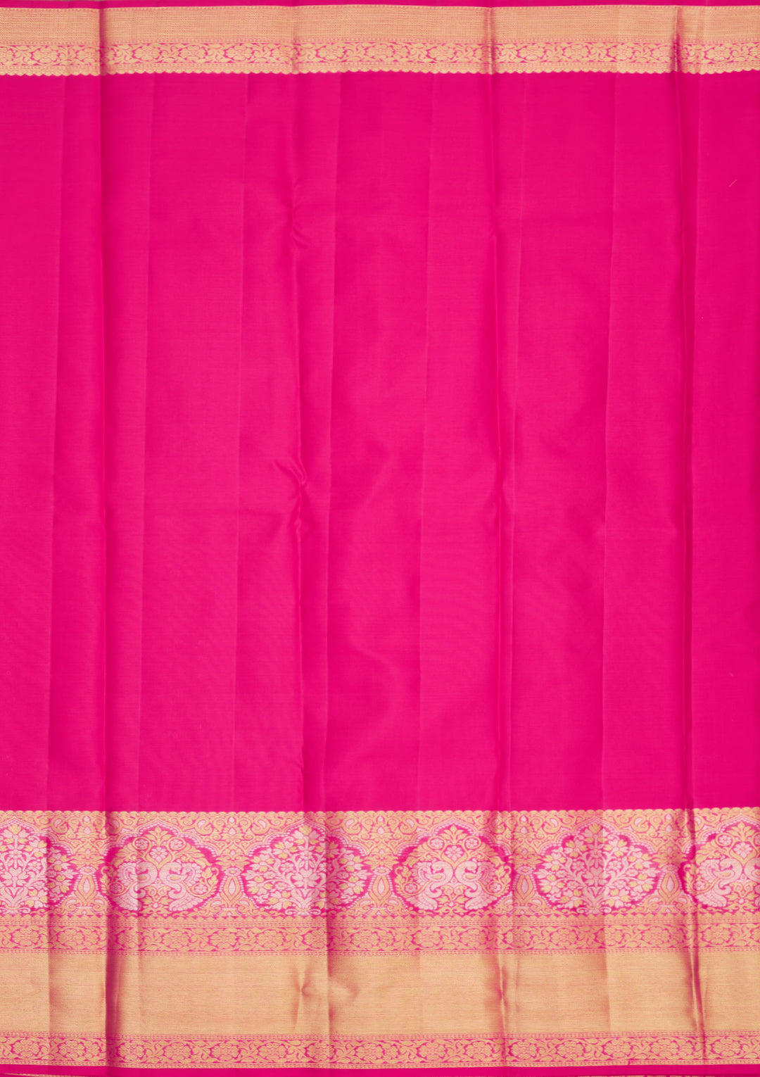 Rani Pink Zariwork Pure Silk Saree