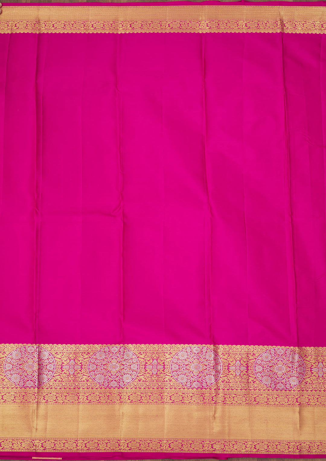 Rani Pink Zariwork Pure Silk Saree