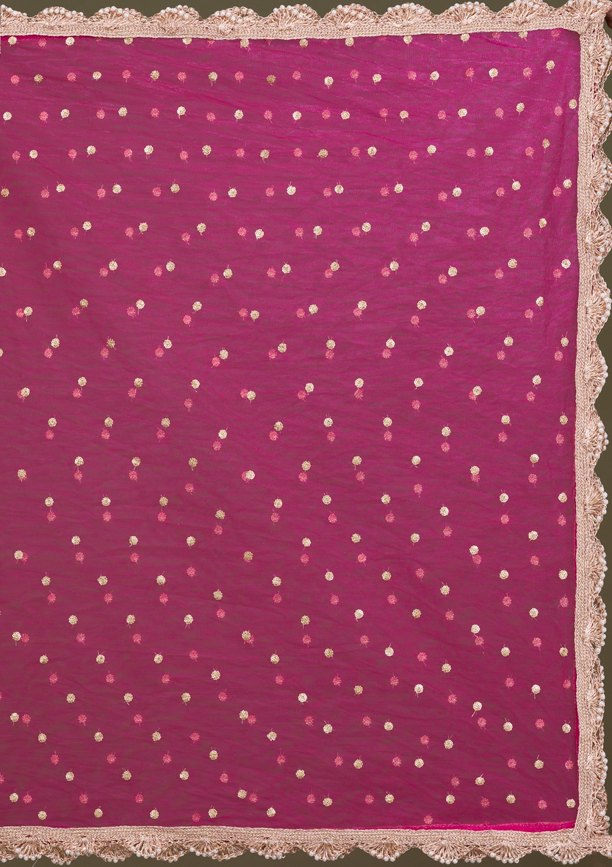 Rani Pink Cutdana Georgette Readymade Salwar Suit