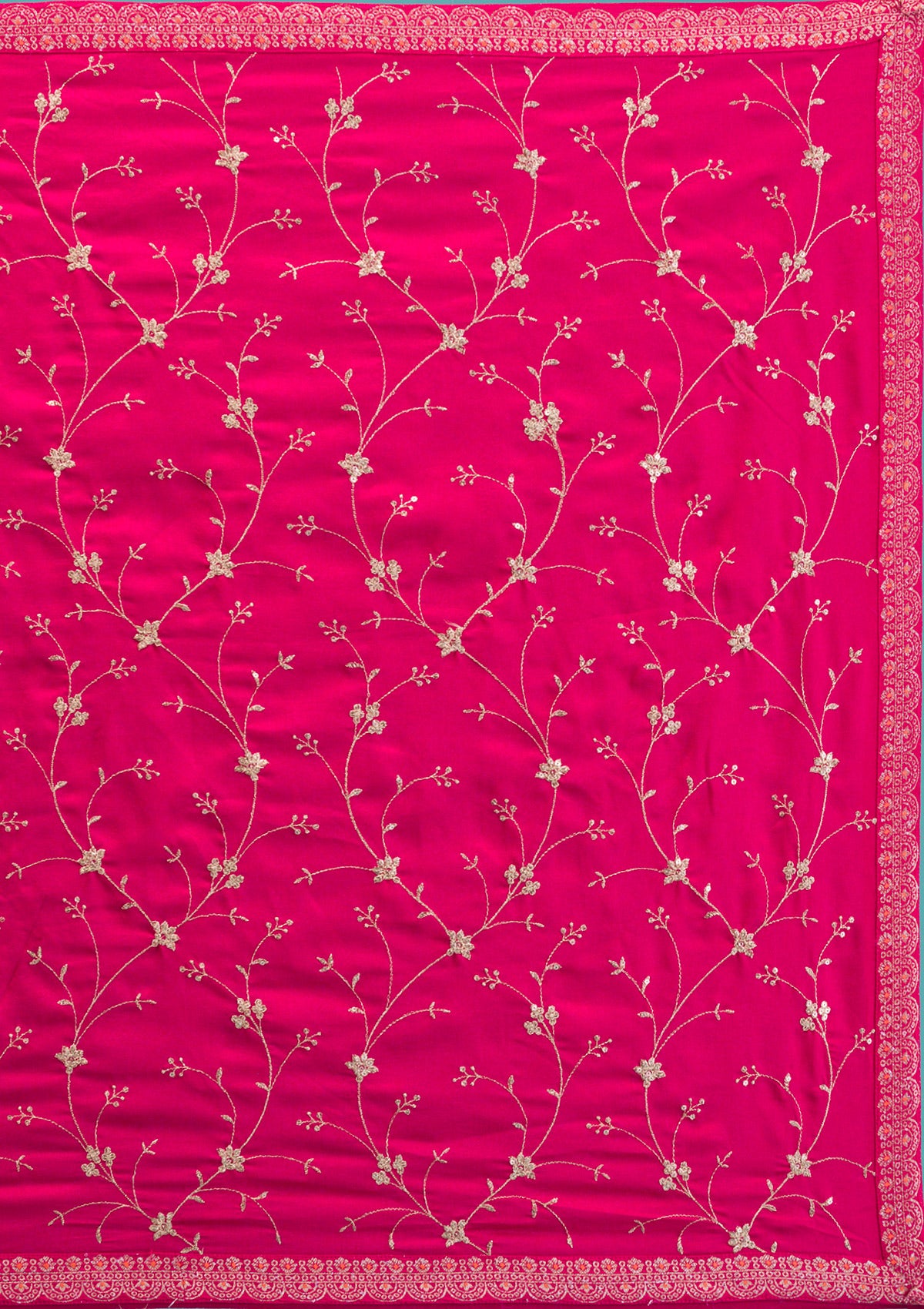 Rani Pink Printed Crepe Readymade Salwar Suit