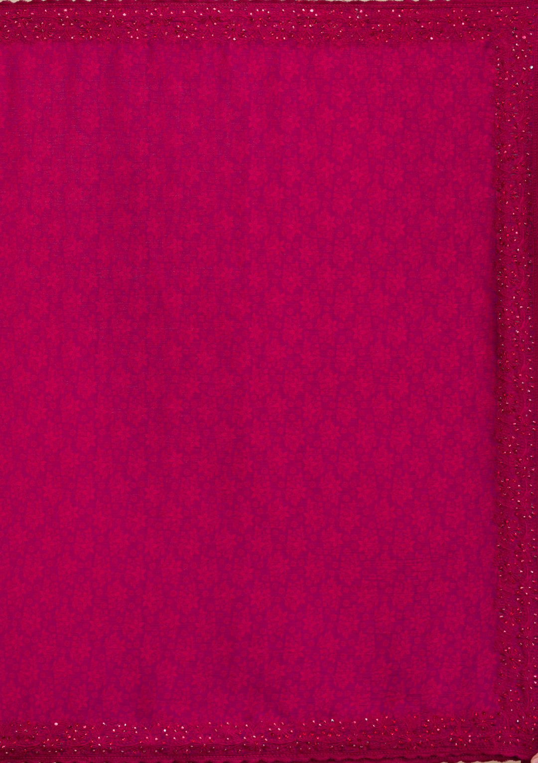 Rani Pink Printed Georgette Saree